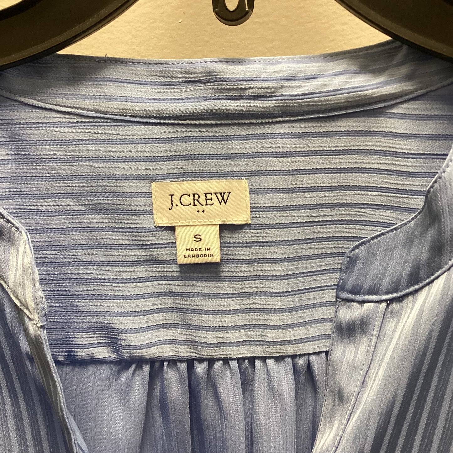 Blouse Long Sleeve By J. Crew In Blue, Size: S