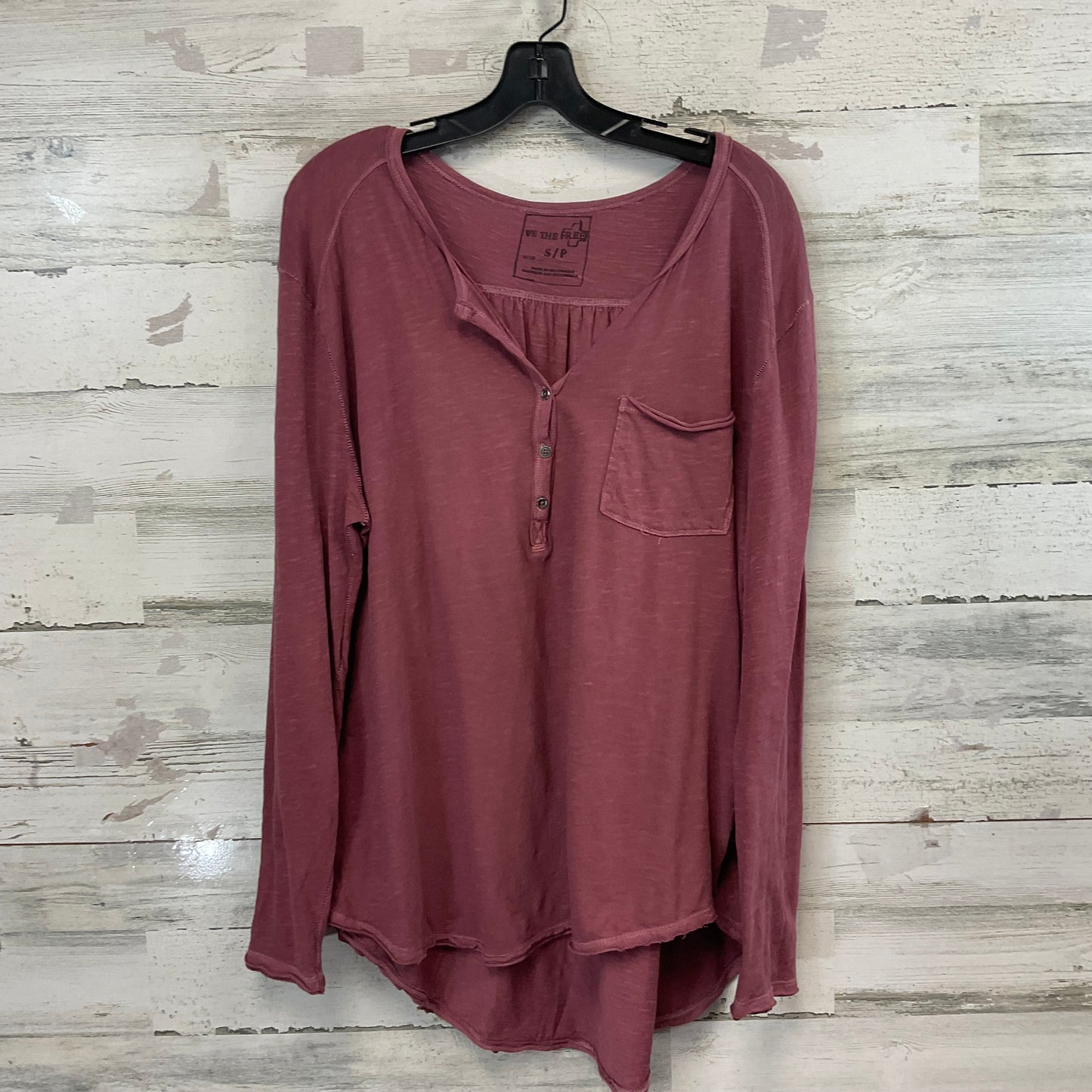 Top Long Sleeve By We The Free In Purple, Size: S