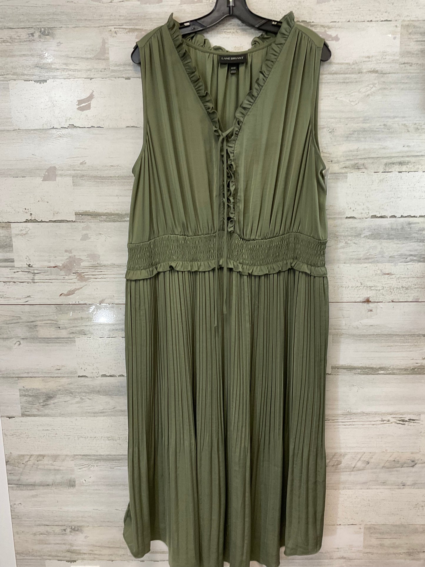 Dress Casual Midi By Lane Bryant In Green, Size: 3x