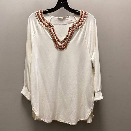 Top Long Sleeve By Soft Surroundings In Cream, Size: M