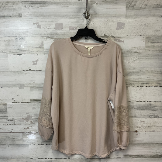 Top Long Sleeve By Matilda Jane In Brown, Size: Xl