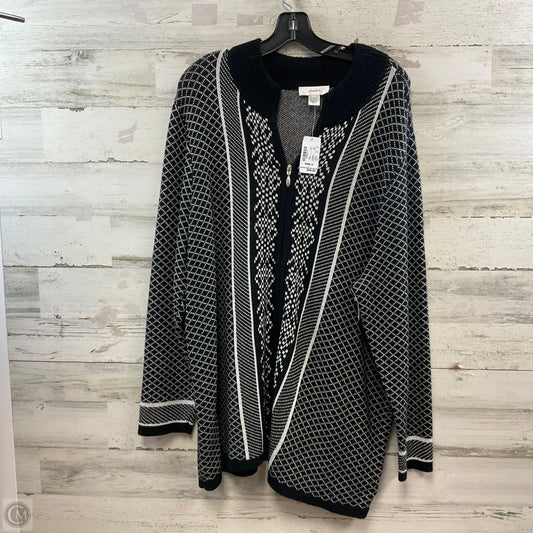 Sweater Cardigan By Cj Banks In Black, Size: 3x