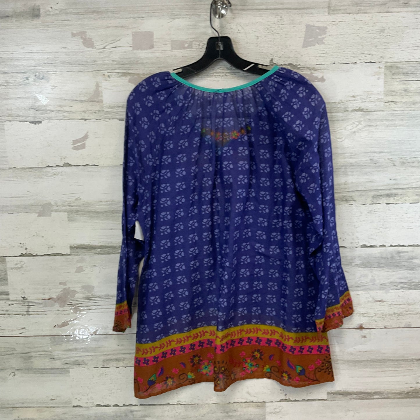 Top Long Sleeve By Natural Life In Blue, Size: L