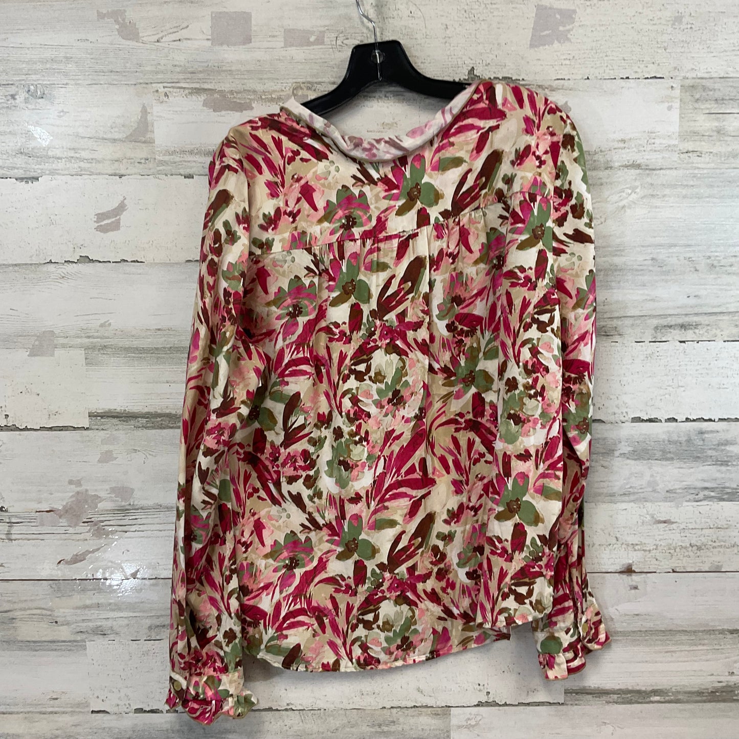 Blouse Long Sleeve By Kut In Pink, Size: Xl