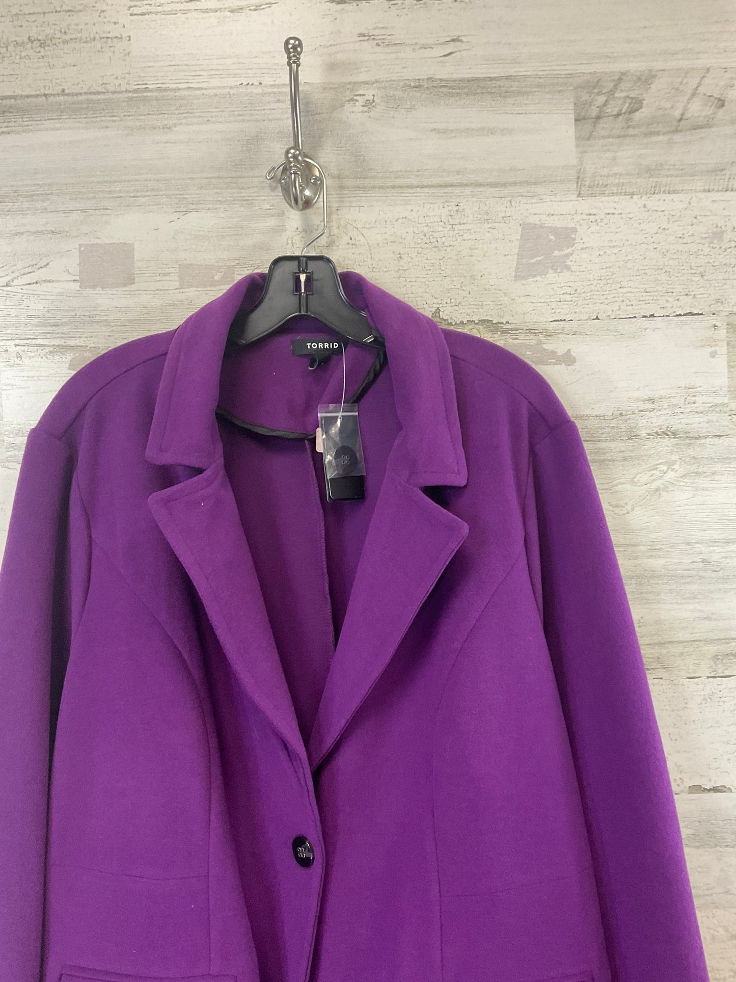 Coat Peacoat By Torrid In Purple, Size: 3x