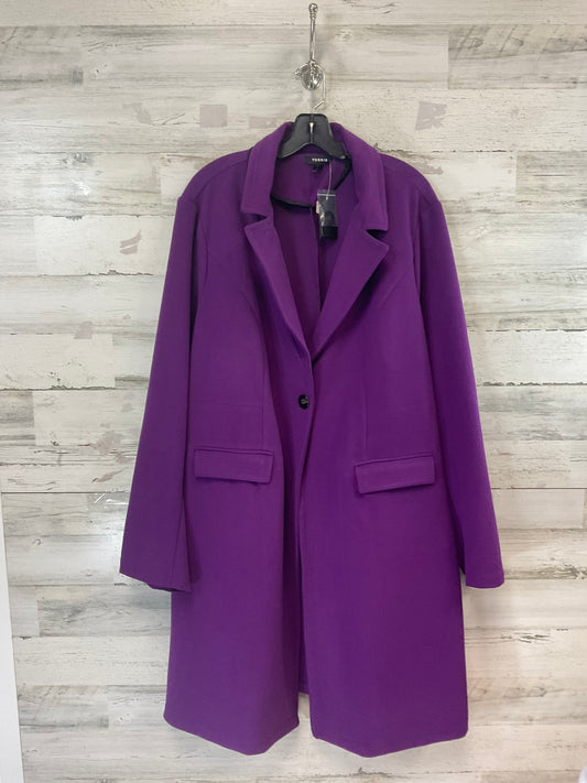 Coat Peacoat By Torrid In Purple, Size: 3x