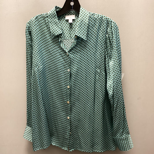 Blouse Long Sleeve By J. Jill In Green, Size: S