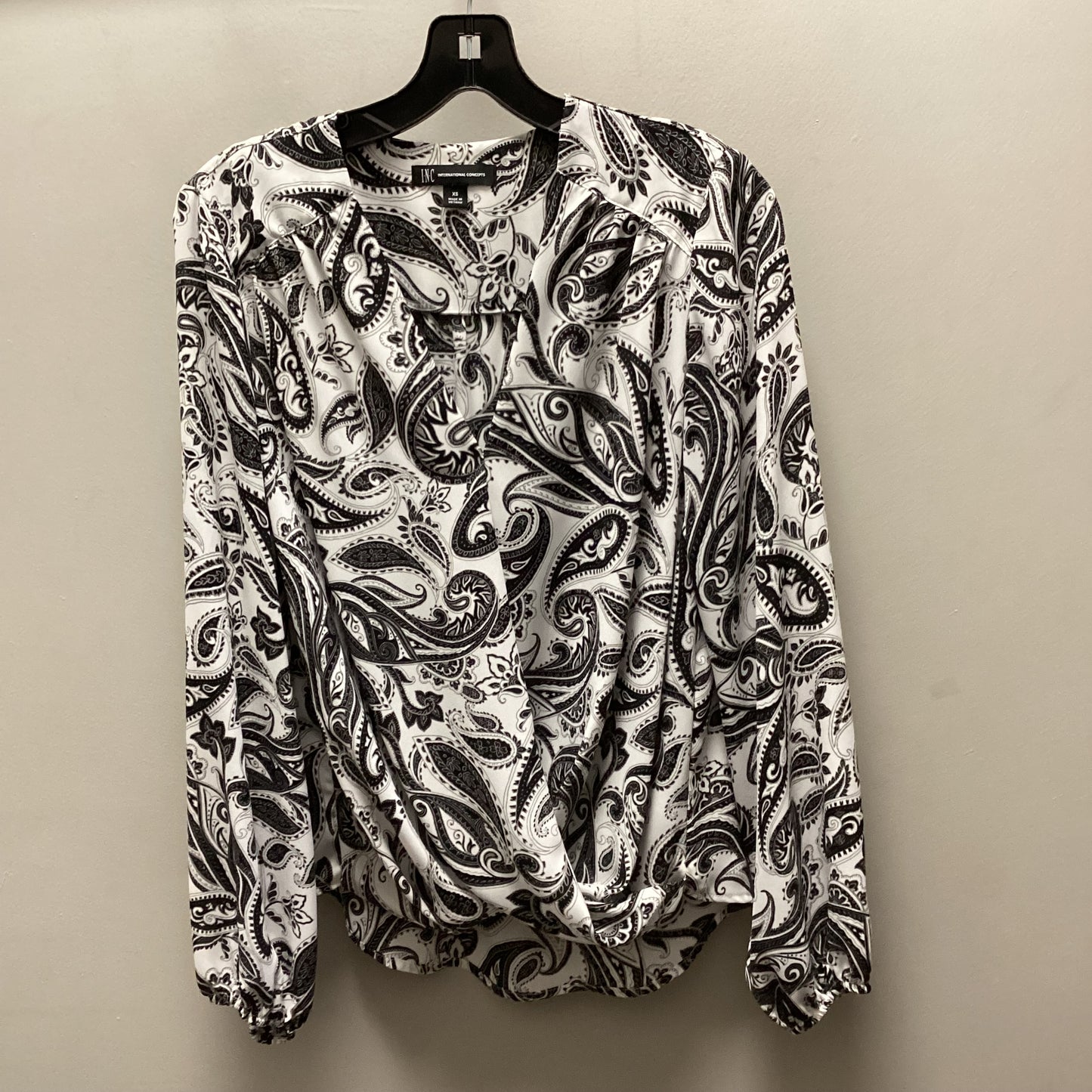 Blouse Long Sleeve By INC In Black, Size: Xs