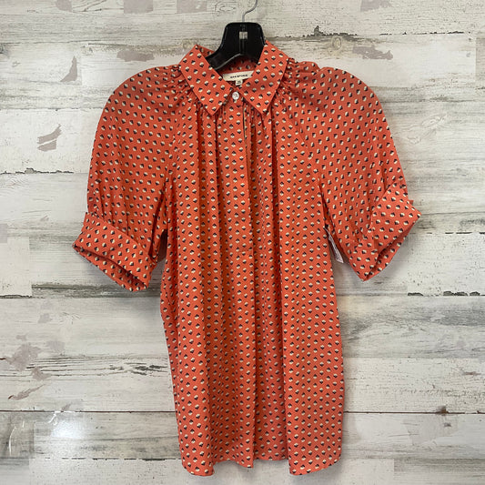 Blouse Short Sleeve By Max Studio In Orange, Size: Xs