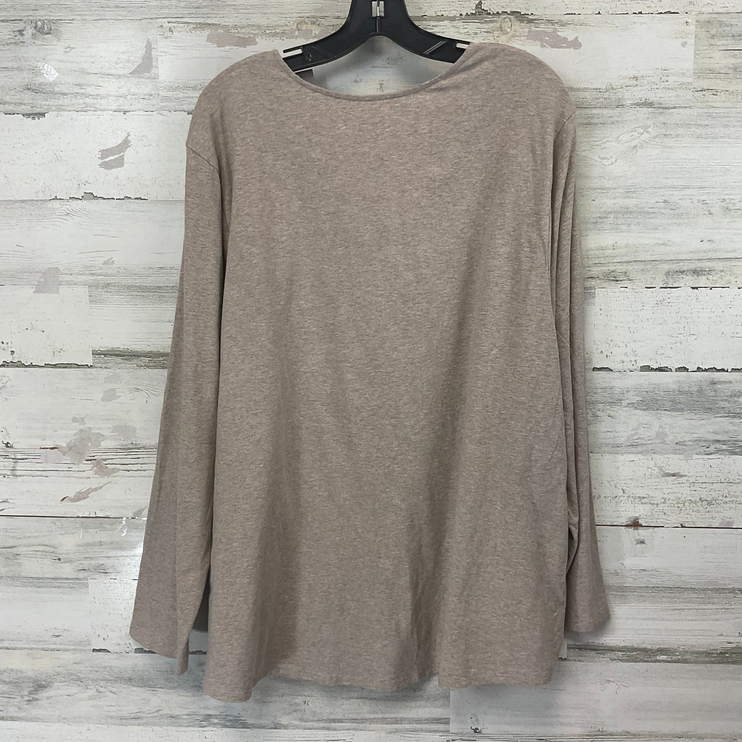 Top Short Sleeve By Pure Jill In Brown, Size: 3x