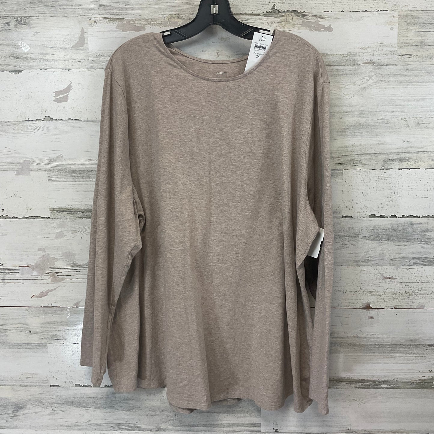Top Short Sleeve By Pure Jill In Brown, Size: 3x