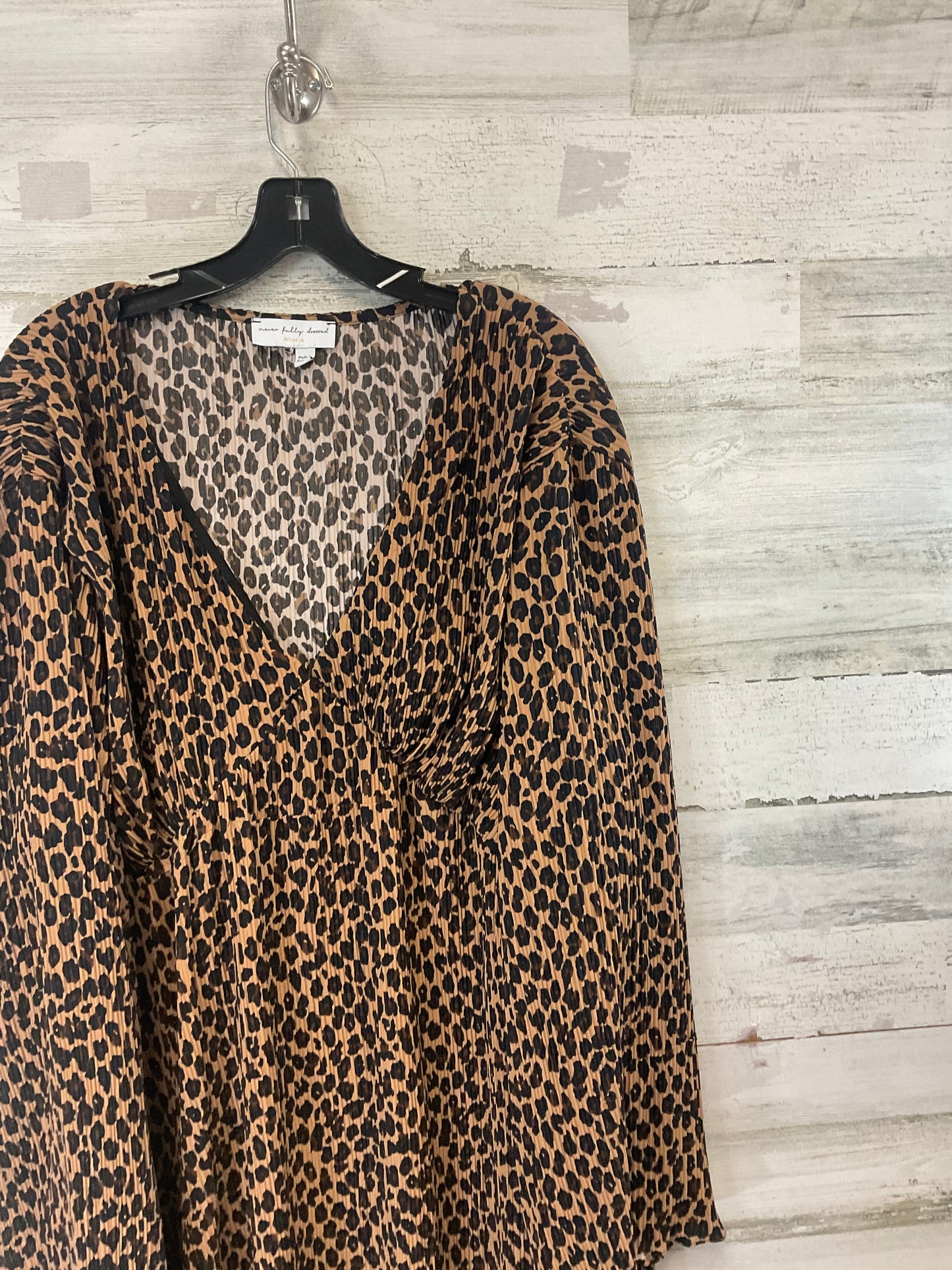 Dress Casual Maxi By NEVER FULLY DRESSED In Animal Print, Size: Xl