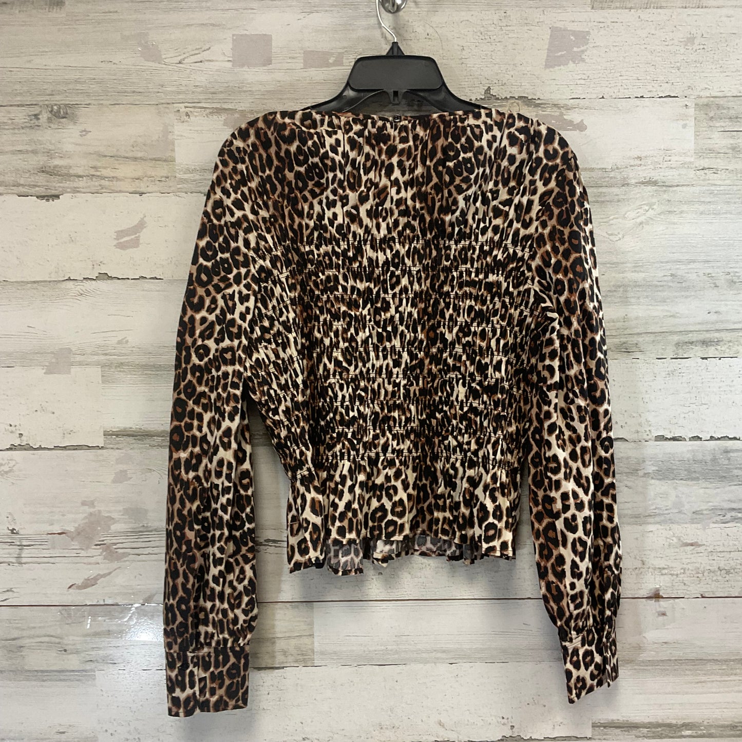 Top Long Sleeve By Rails In Animal Print, Size: L