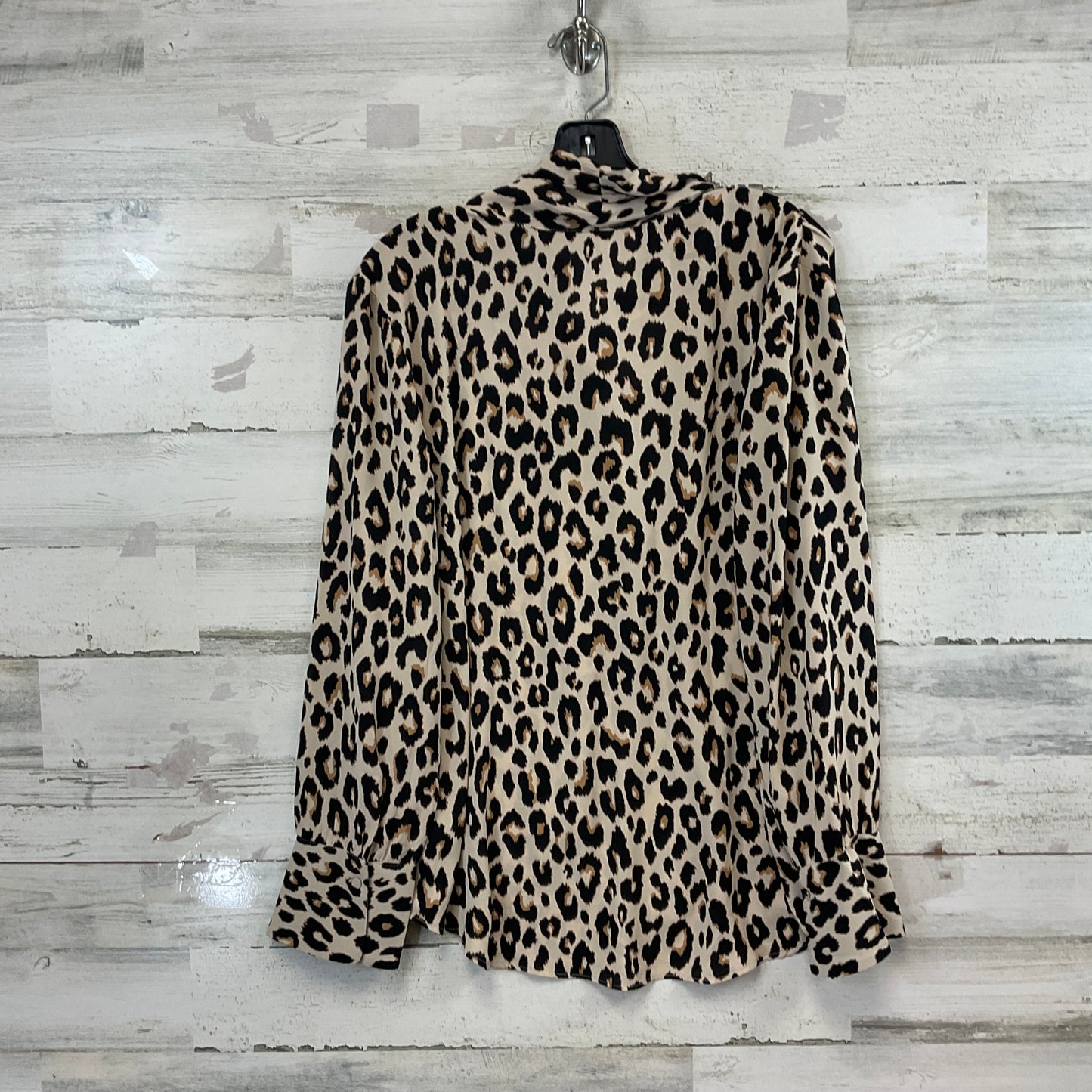 Blouse Long Sleeve By Ann Taylor In Animal Print, Size: Xl