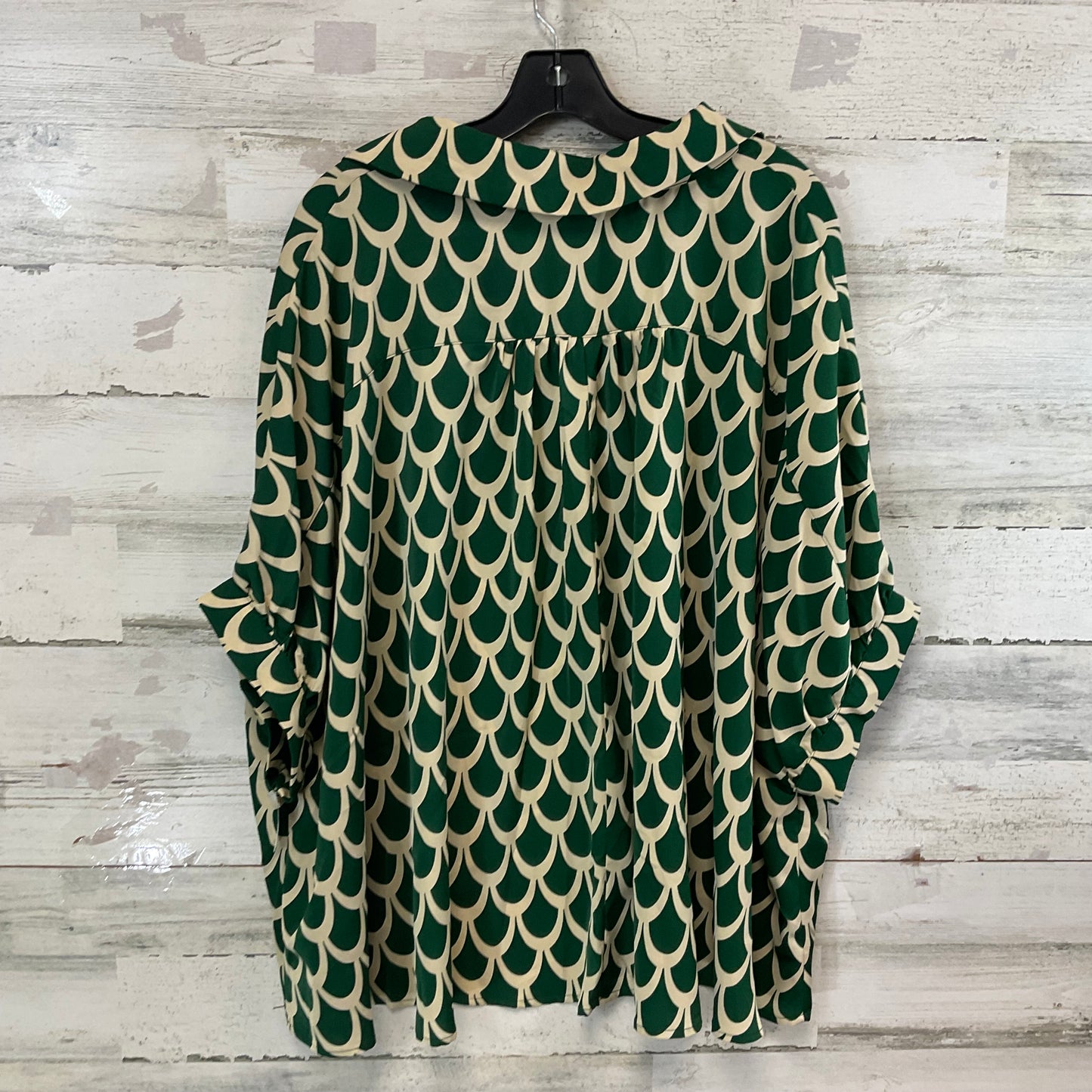 Blouse Long Sleeve By Ee Some In Green, Size: M