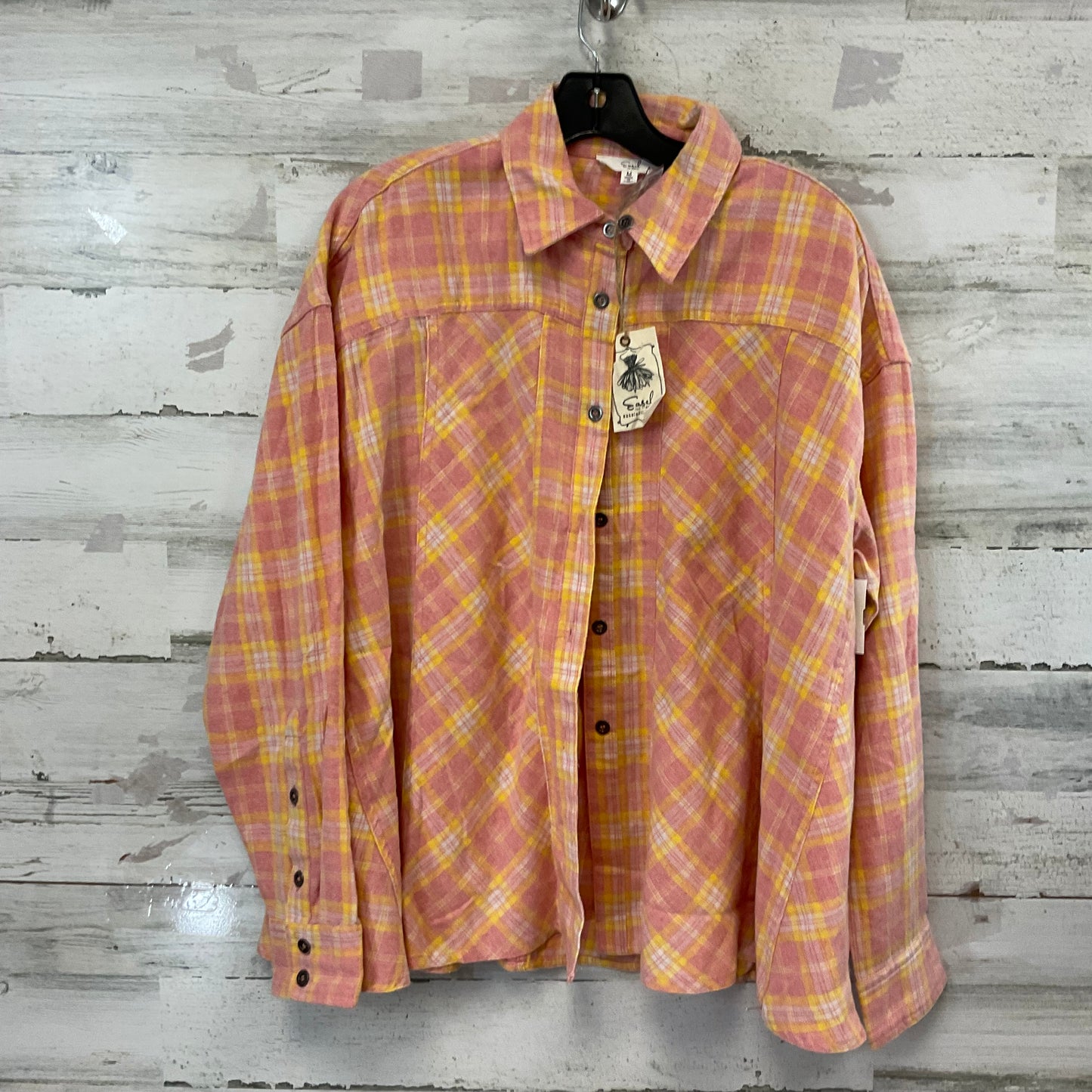 Blouse Long Sleeve By Easel In Red & Yellow, Size: M