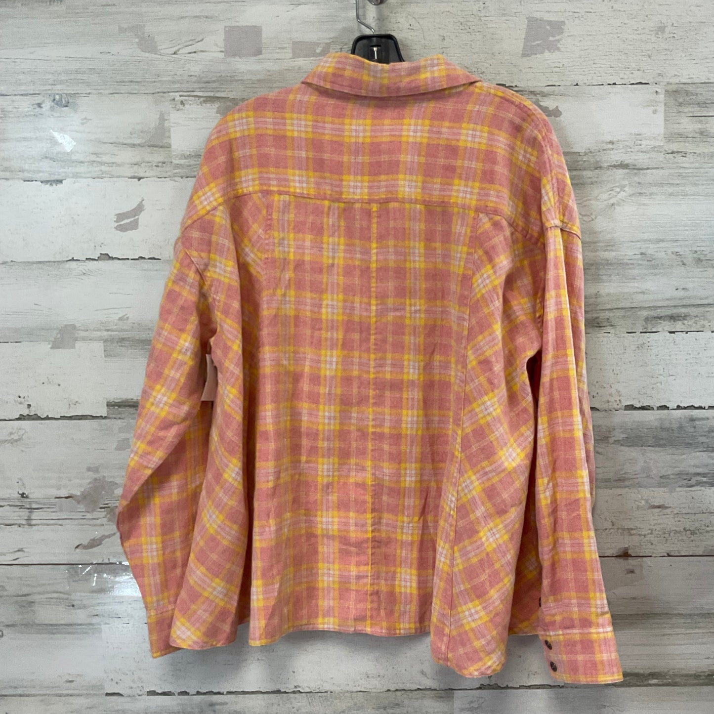 Blouse Long Sleeve By Easel In Red & Yellow, Size: L