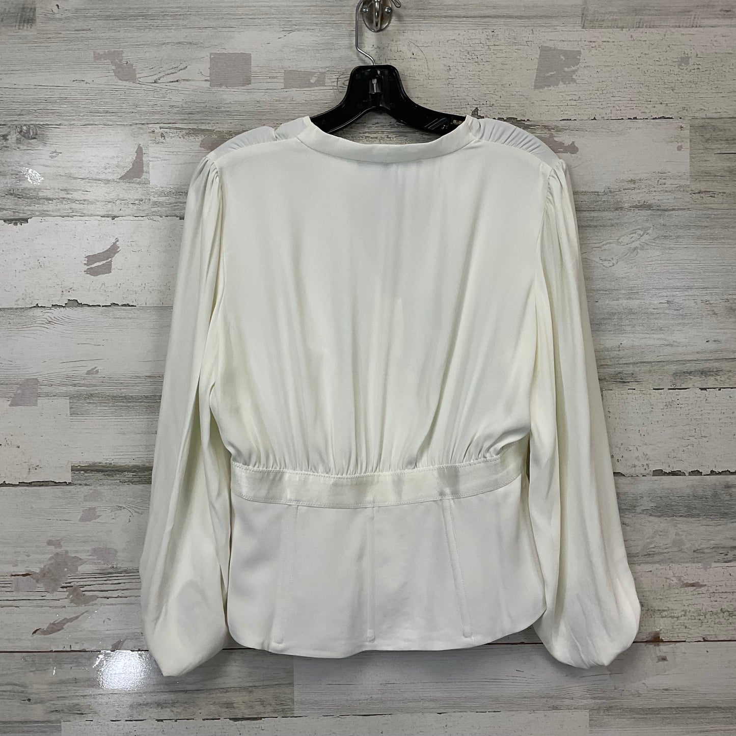 Blouse Long Sleeve By White House Black Market In White, Size: M