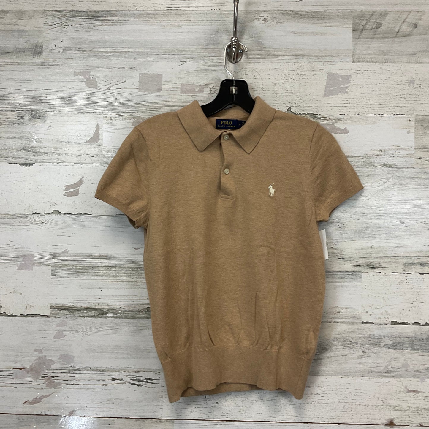 Top Short Sleeve By Polo Ralph Lauren In Brown, Size: M