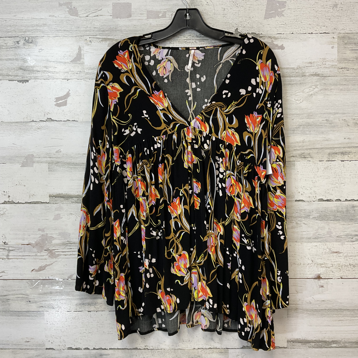 Blouse Long Sleeve By Free People In Black, Size: S