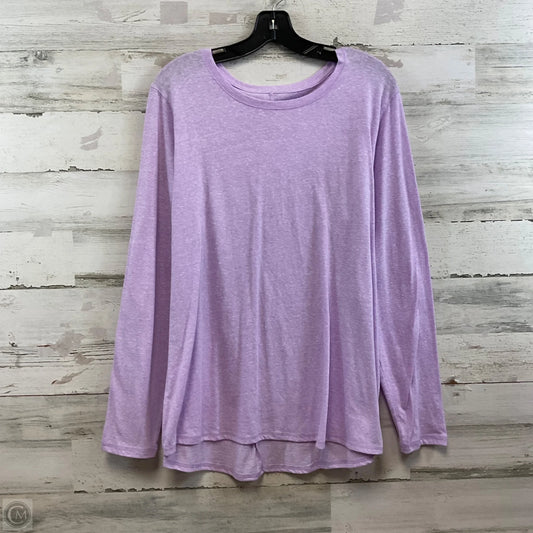 Athletic Top Long Sleeve Crewneck By Tek Gear In Purple, Size: Xl