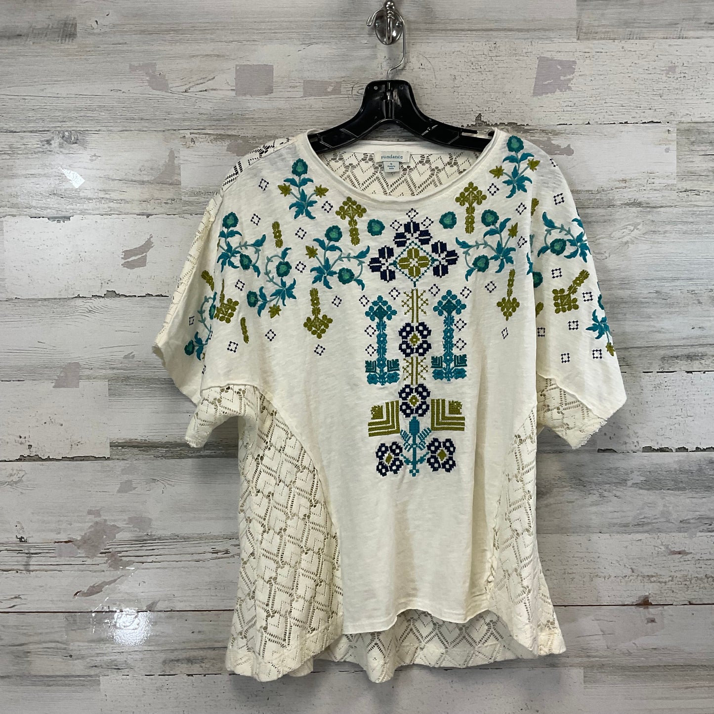 Top Short Sleeve By Sundance In Cream, Size: S