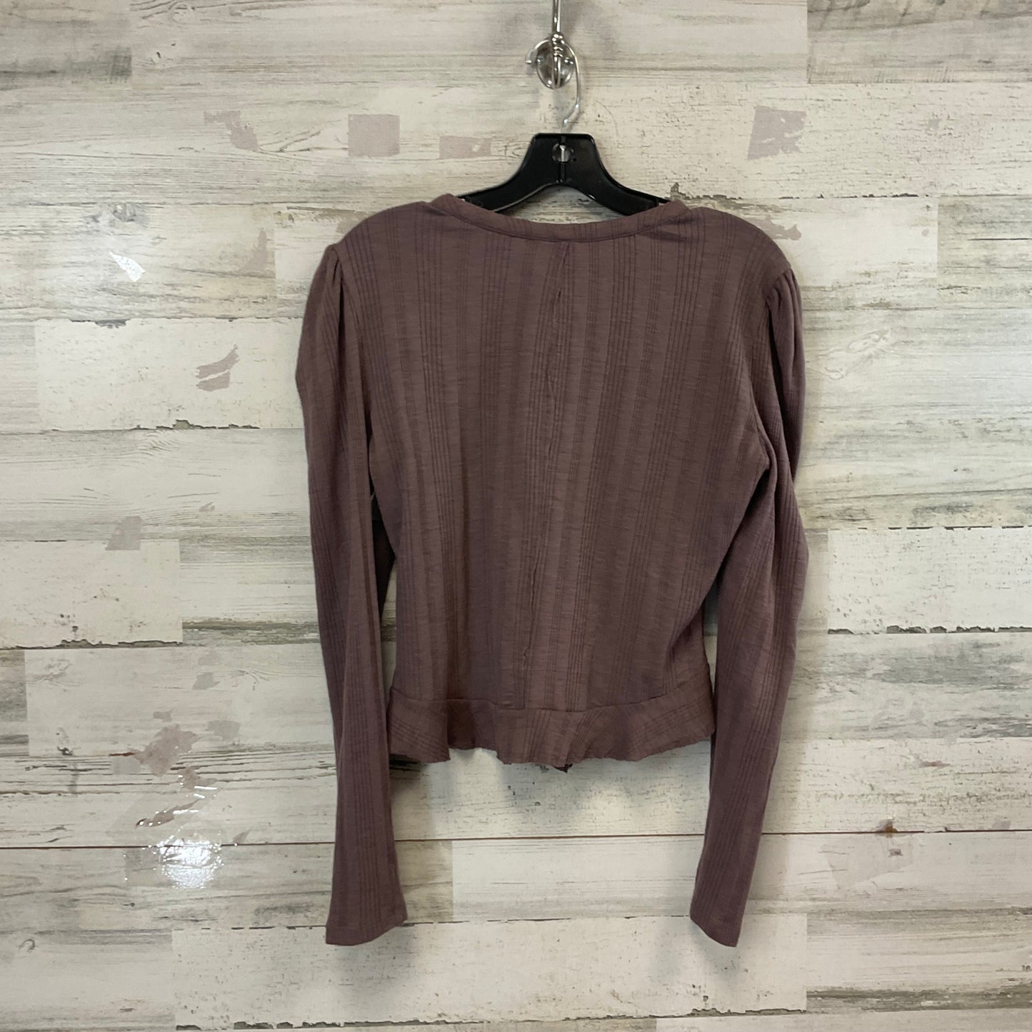 Top Long Sleeve By Pilcro In Brown, Size: M