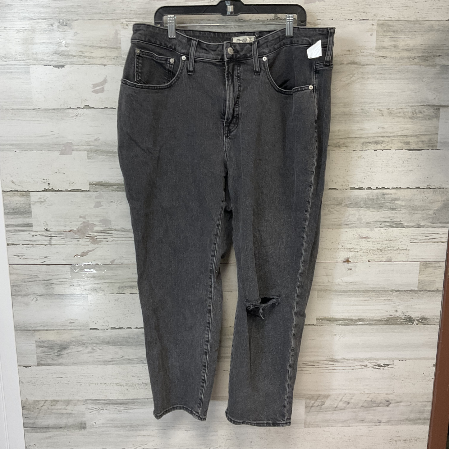 Jeans Straight By Madewell In Black Denim, Size: 18