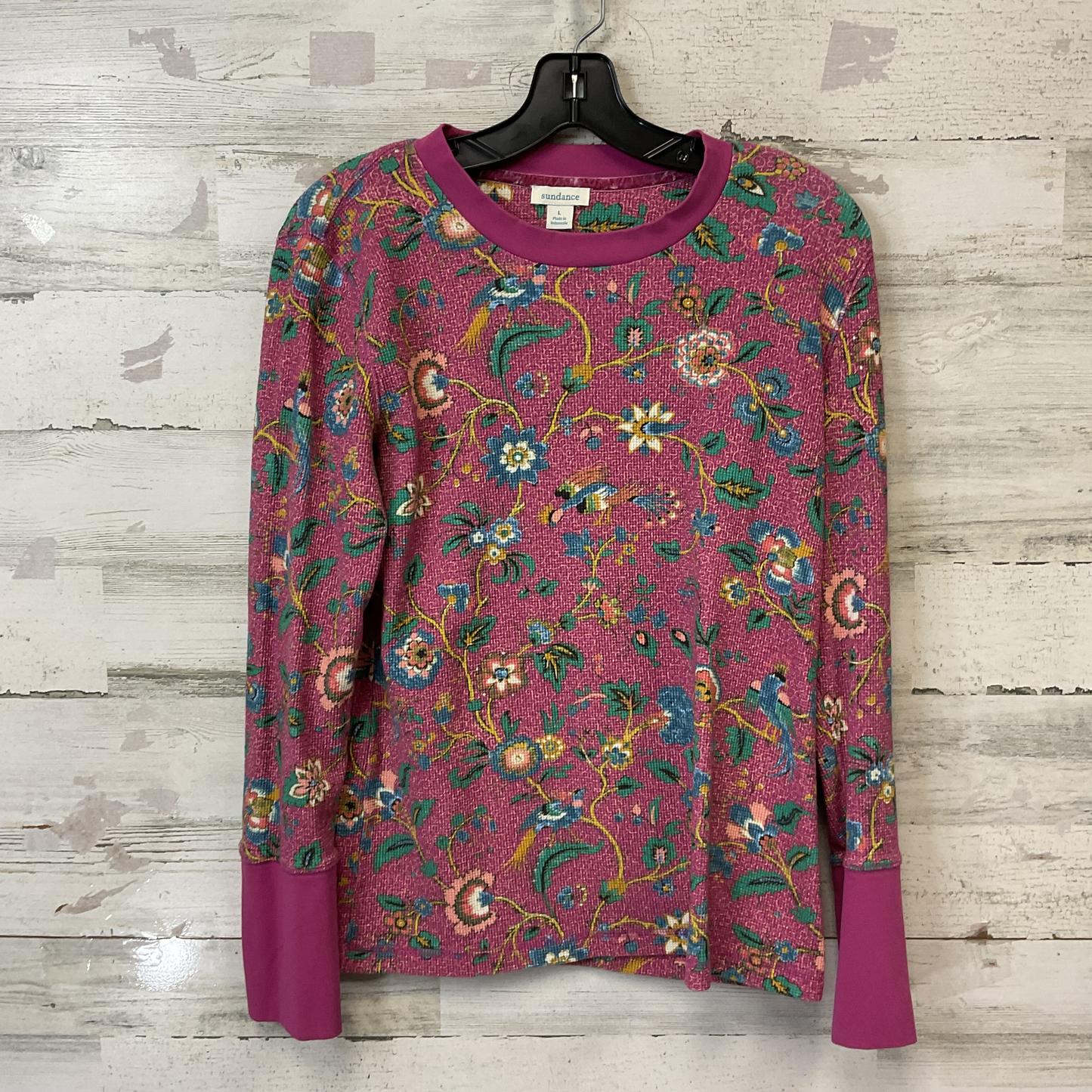 Top Long Sleeve By Sundance In Pink, Size: L