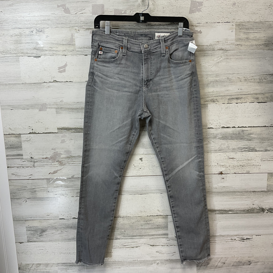 Jeans Skinny By Ag Jeans In Grey Denim, Size: 10