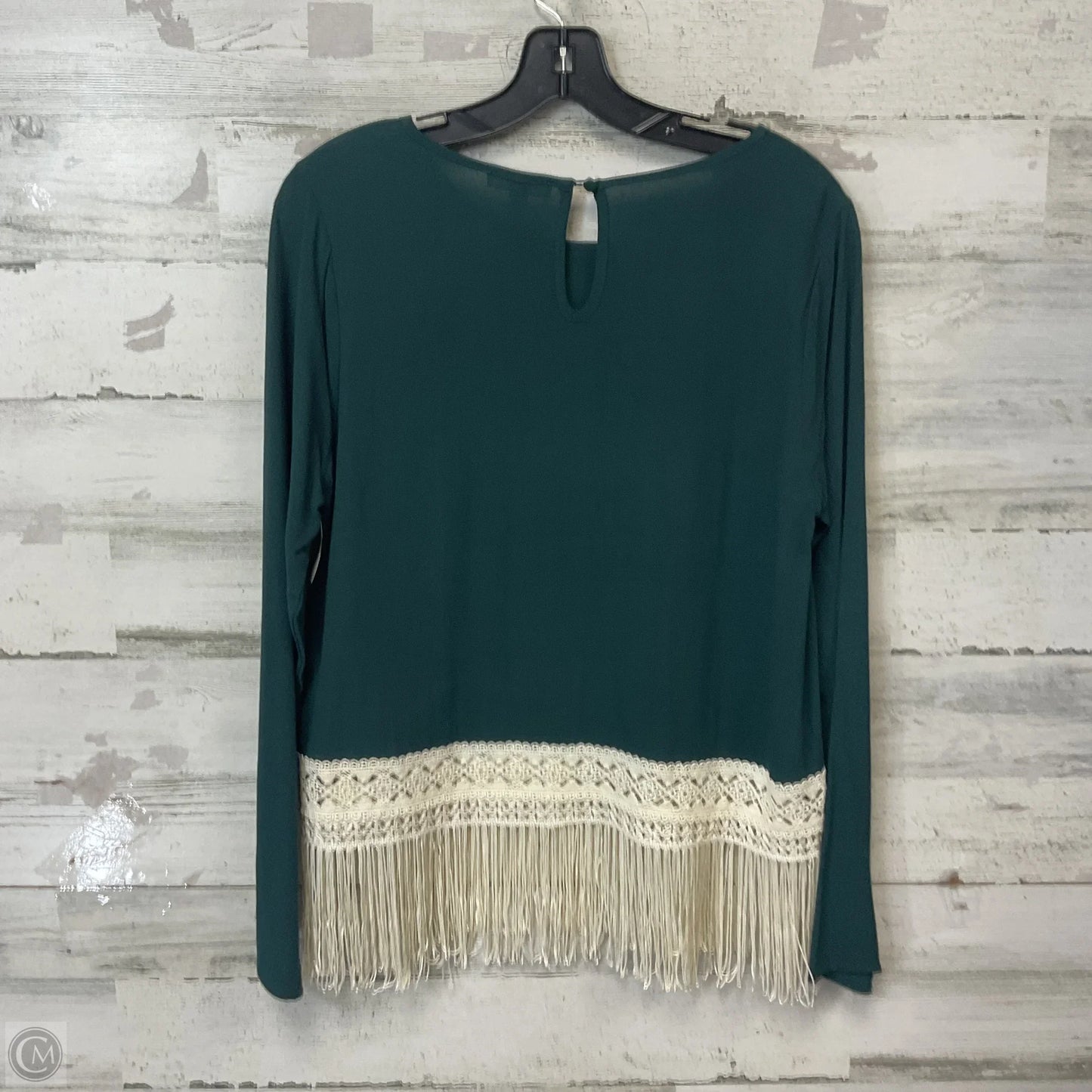 Top Long Sleeve By Kori America In Green, Size: S