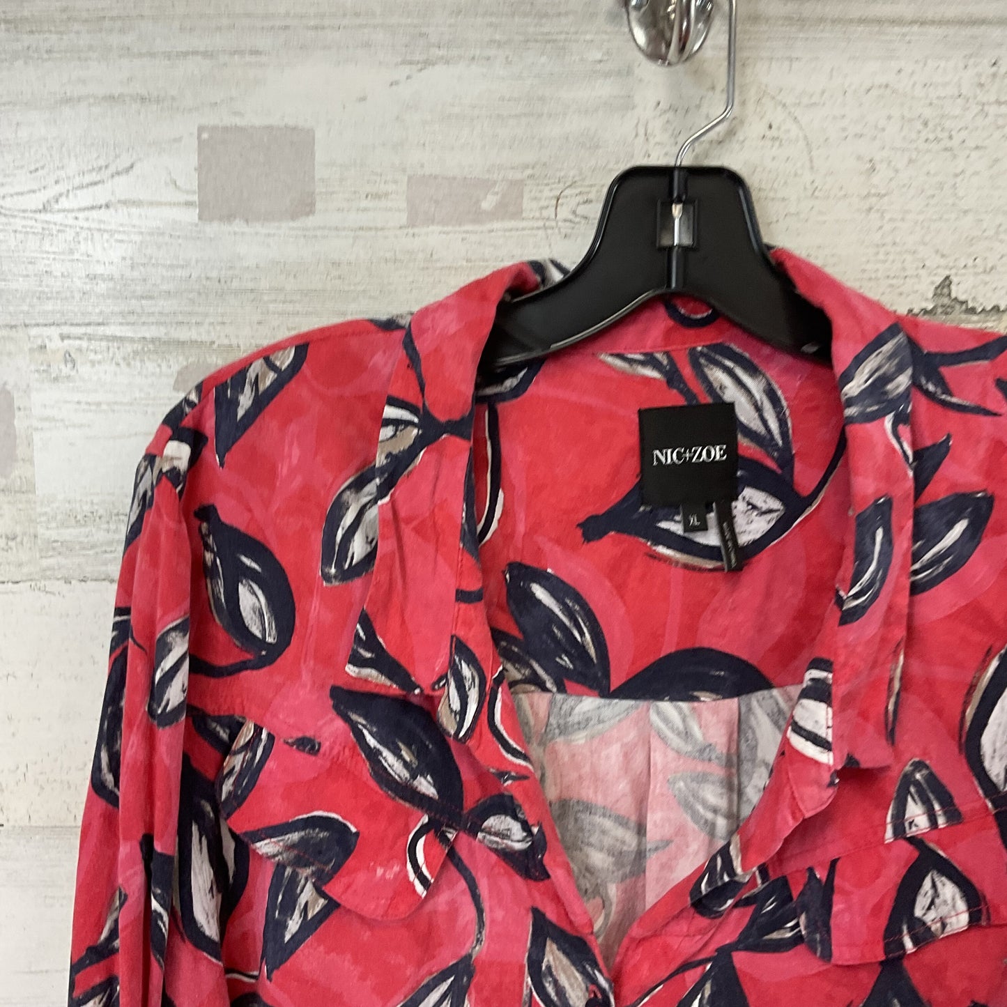 Blouse Long Sleeve By Nic + Zoe  Size: Xl