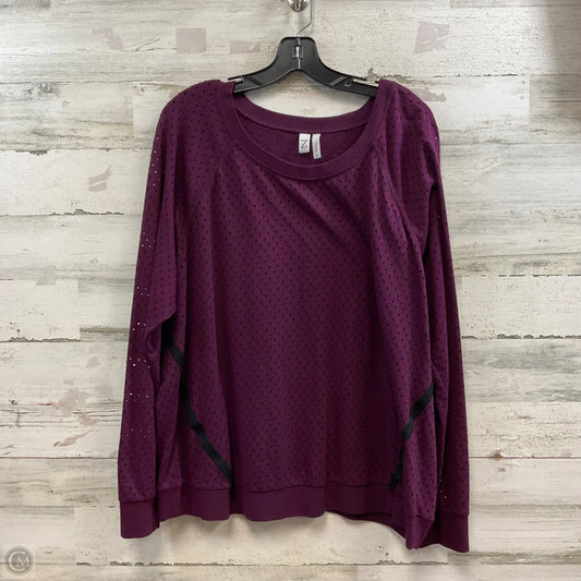 Top Long Sleeve By Zella In Purple, Size: 2x