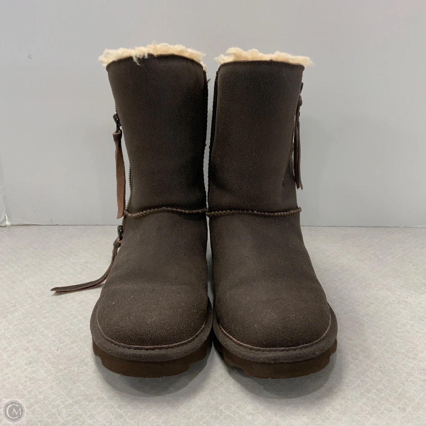 Boots Ankle Flats By Bearpaw In Brown, Size: 9.5