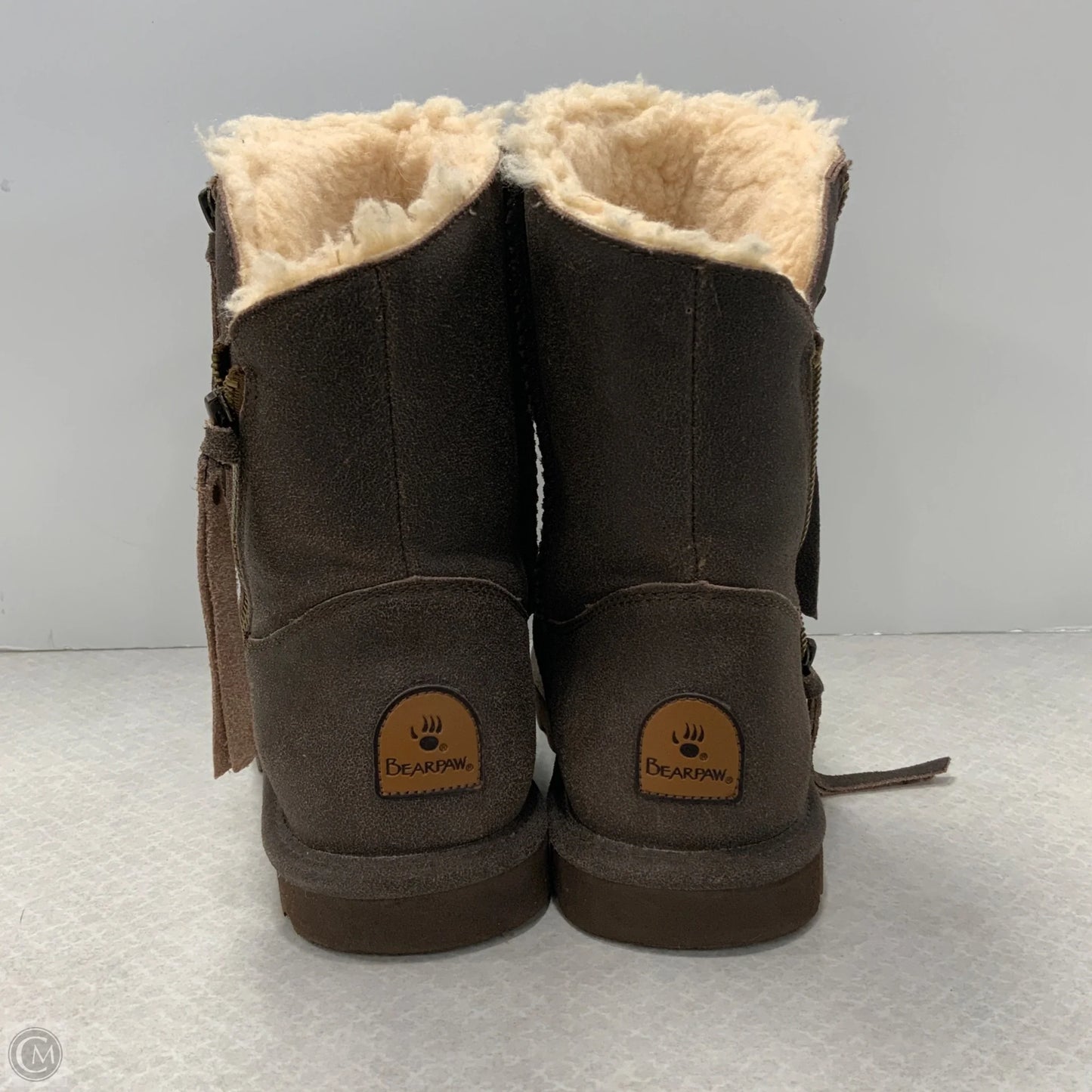 Boots Ankle Flats By Bearpaw In Brown, Size: 9.5