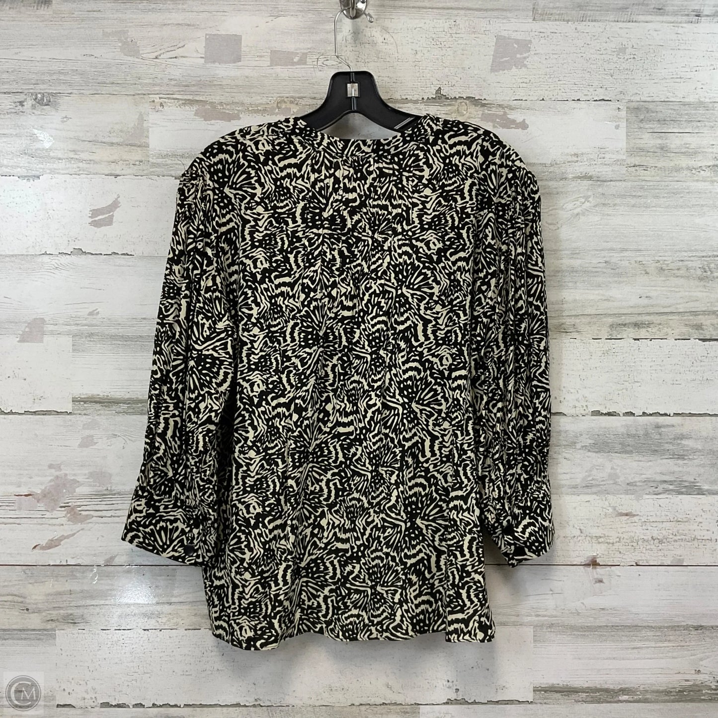 Blouse 3/4 Sleeve By ba&sh In Black & Brown, Size: M