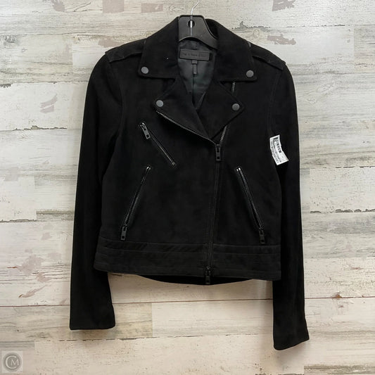 Jacket Leather By Rag & Bones Jeans In Black, Size: Xs