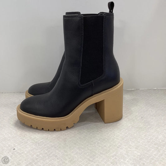 Boots Ankle Heels By Dolce Vita In Black & Tan, Size: 6.5