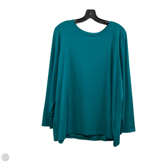 Top Long Sleeve By Chicos In Green, Size: Xxl