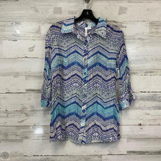 Top Long Sleeve By Ethyl In Blue, Size: M
