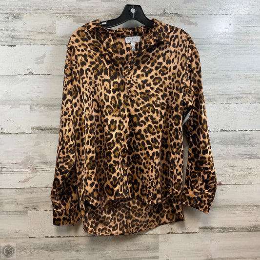 Blouse Long Sleeve By Sofia By Sofia Vergara In Animal Print, Size: S