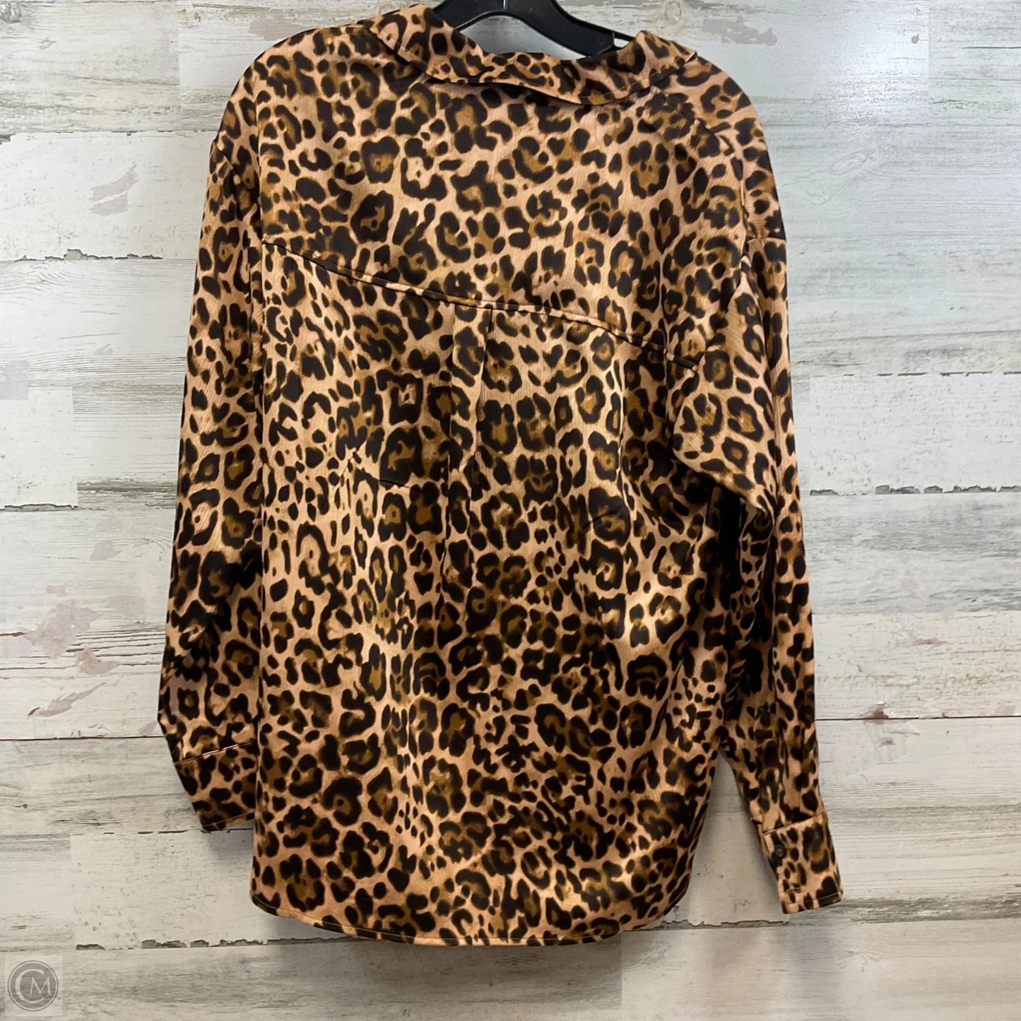 Blouse Long Sleeve By Sofia By Sofia Vergara In Animal Print, Size: S