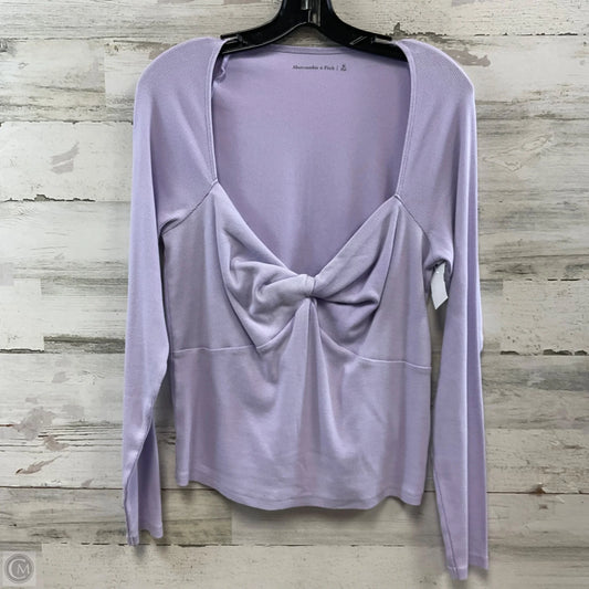 Top Long Sleeve By Abercrombie And Fitch In Purple, Size: Xl