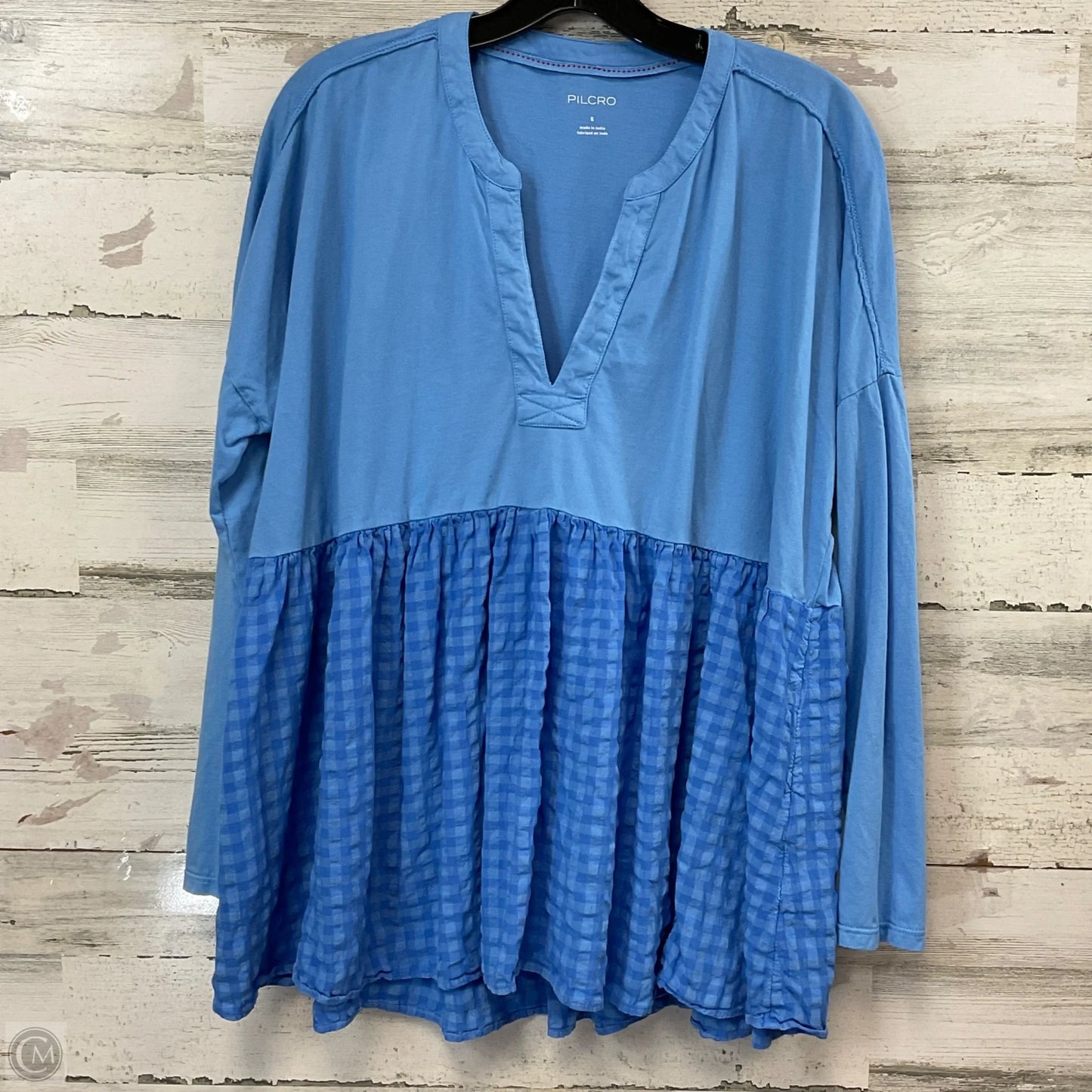 Top Long Sleeve By Pilcro In Blue, Size: S