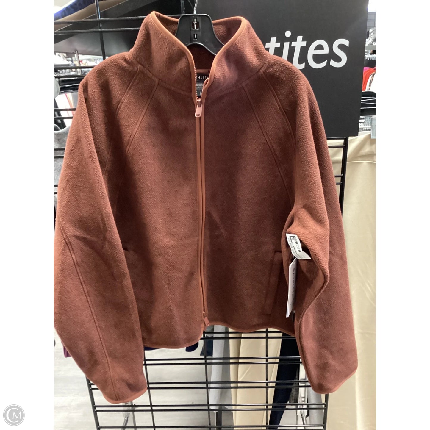 Athletic Jacket By Athleta In Brown, Size: L