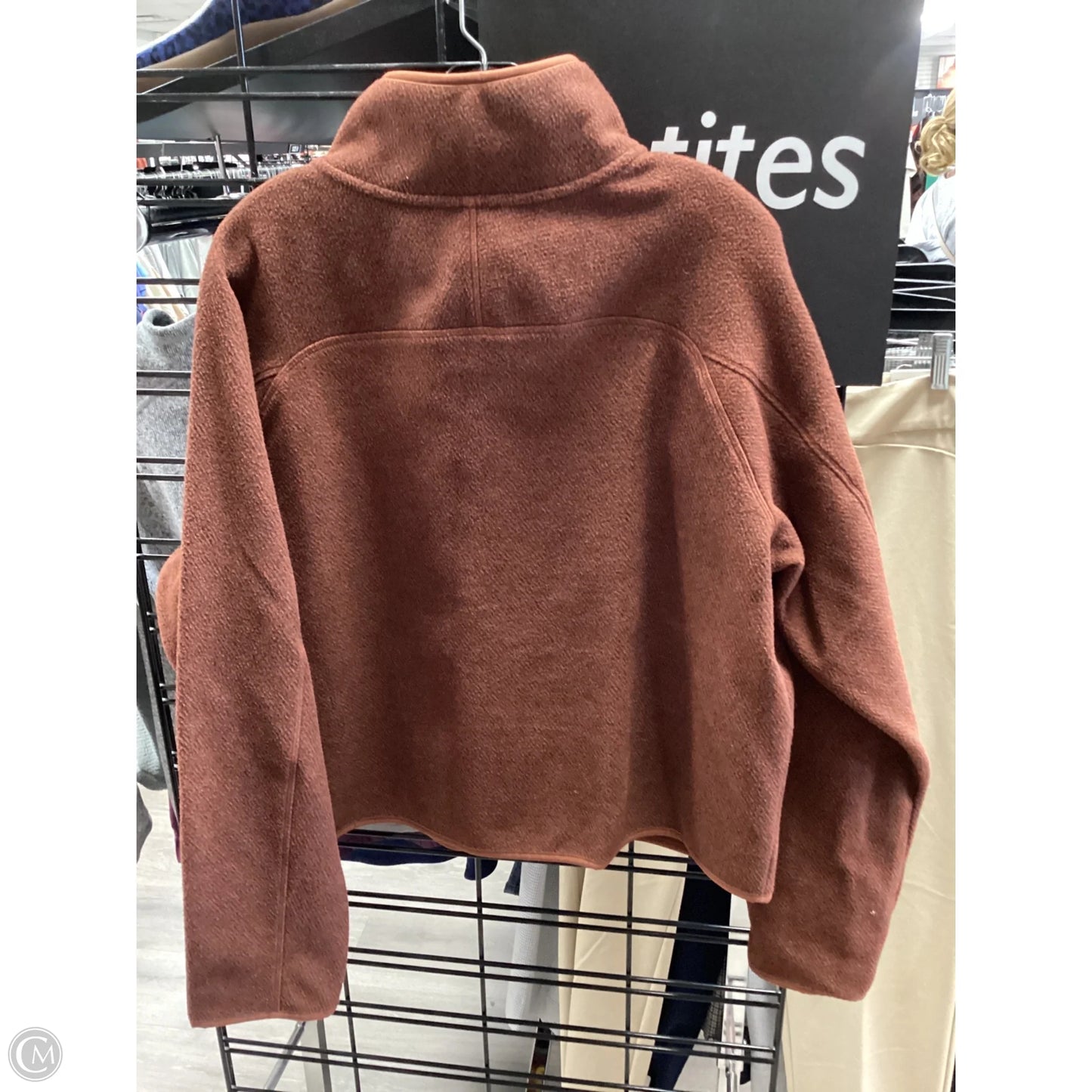 Athletic Jacket By Athleta In Brown, Size: L