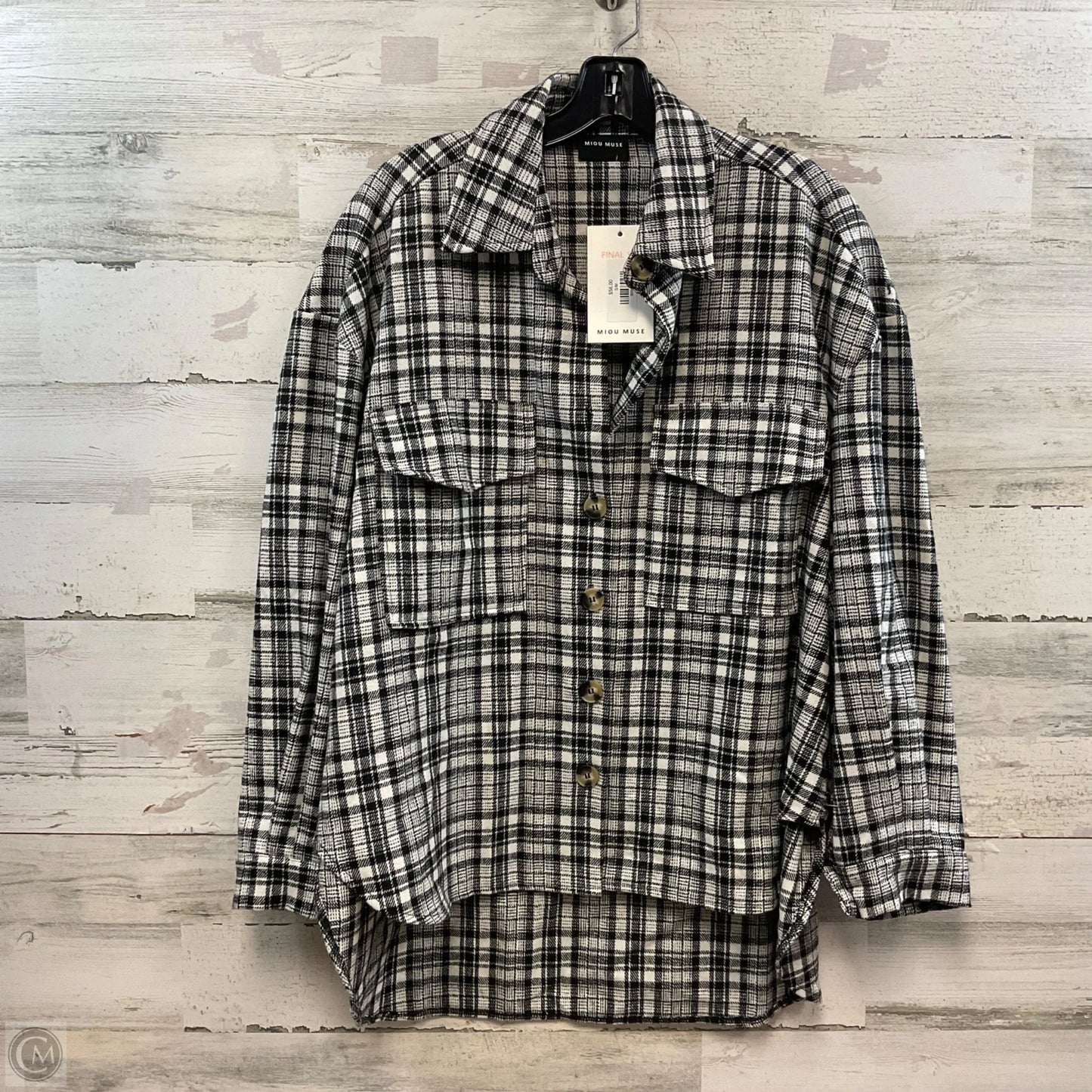 Top Long Sleeve By MIOU MUSE In Black, Size: S