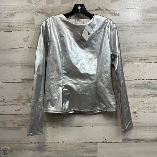 Top Long Sleeve By HYFVE In Silver, Size: L