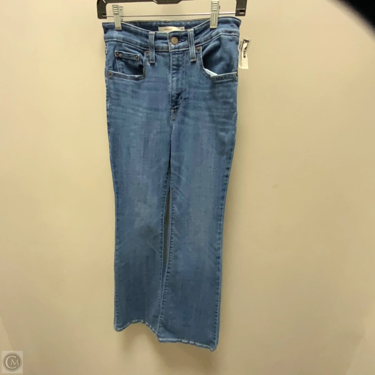 Jeans Flared By Levis In Blue Denim, Size: 4
