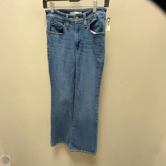 Jeans Flared By Levis In Blue Denim, Size: 4